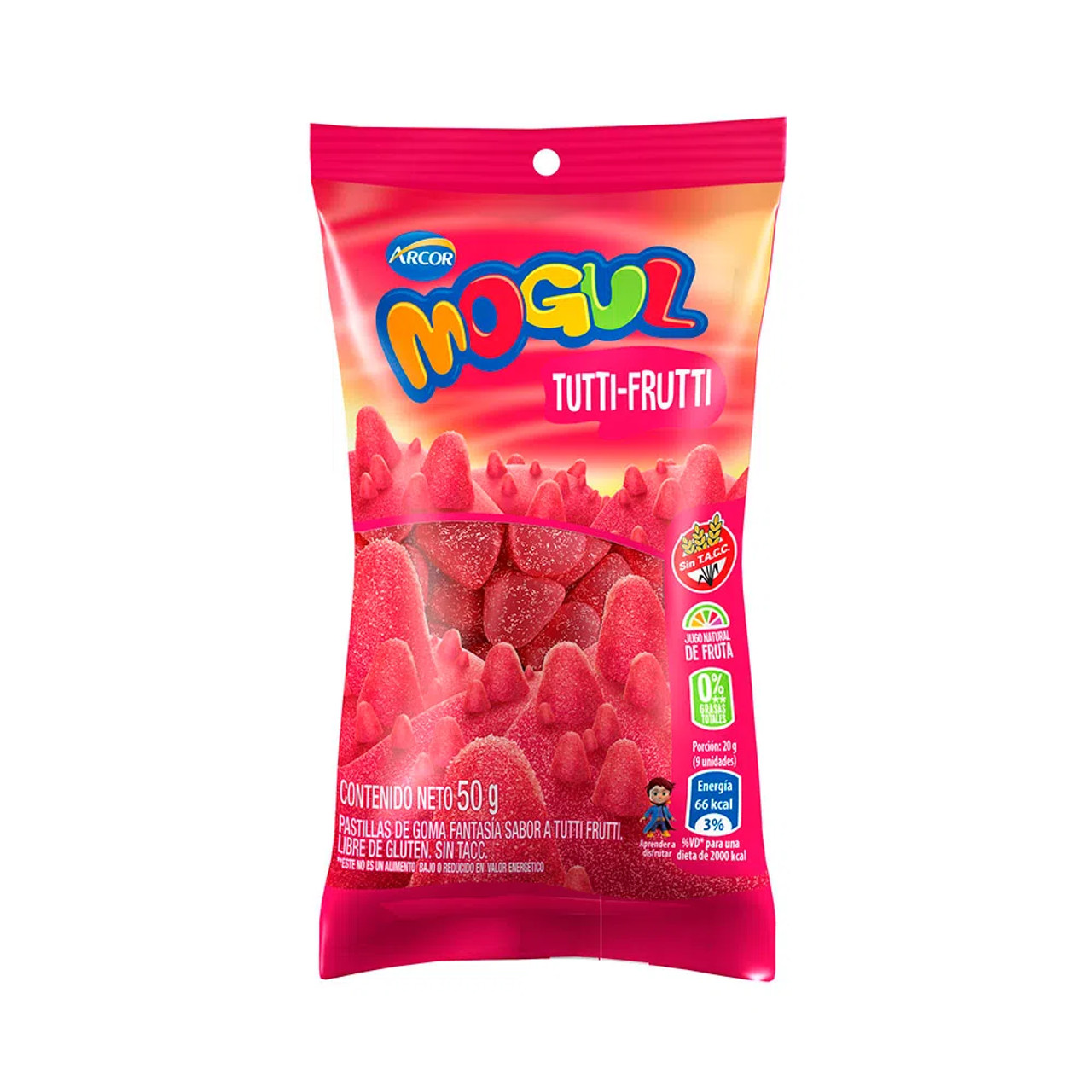 Mogul Gomitas Tutti-Frutti Candies Gummies, 50 g / 1.64 oz (box of 10)