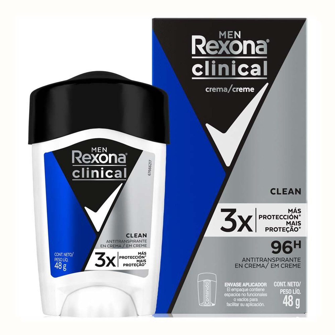 Desodorante creme Rexona Clinical Men Clean 48g