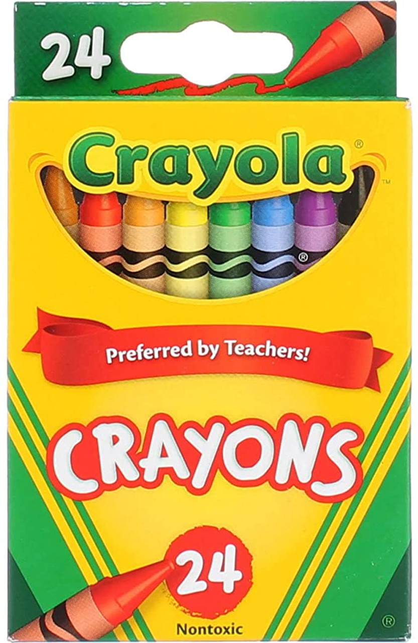 Crayola 24 Count Box of Crayons Non-Toxic Coloring School Supplies (2 Packs)