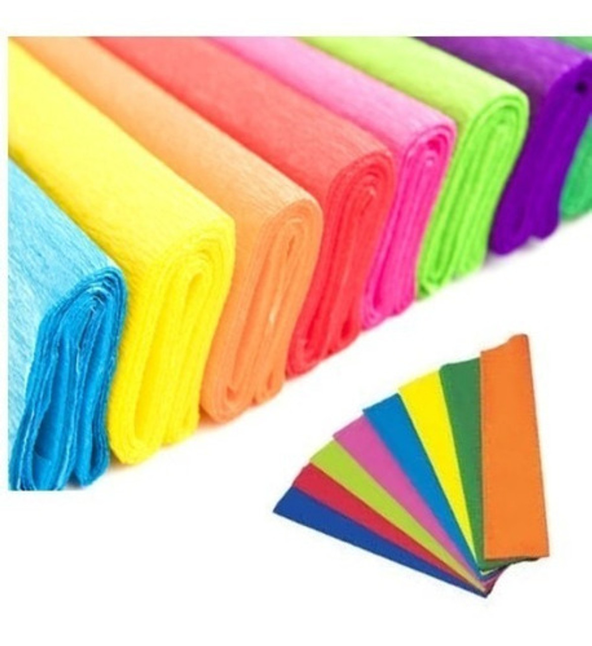 Crepe Paper Assorted Colors, Perfect For Children & Students
