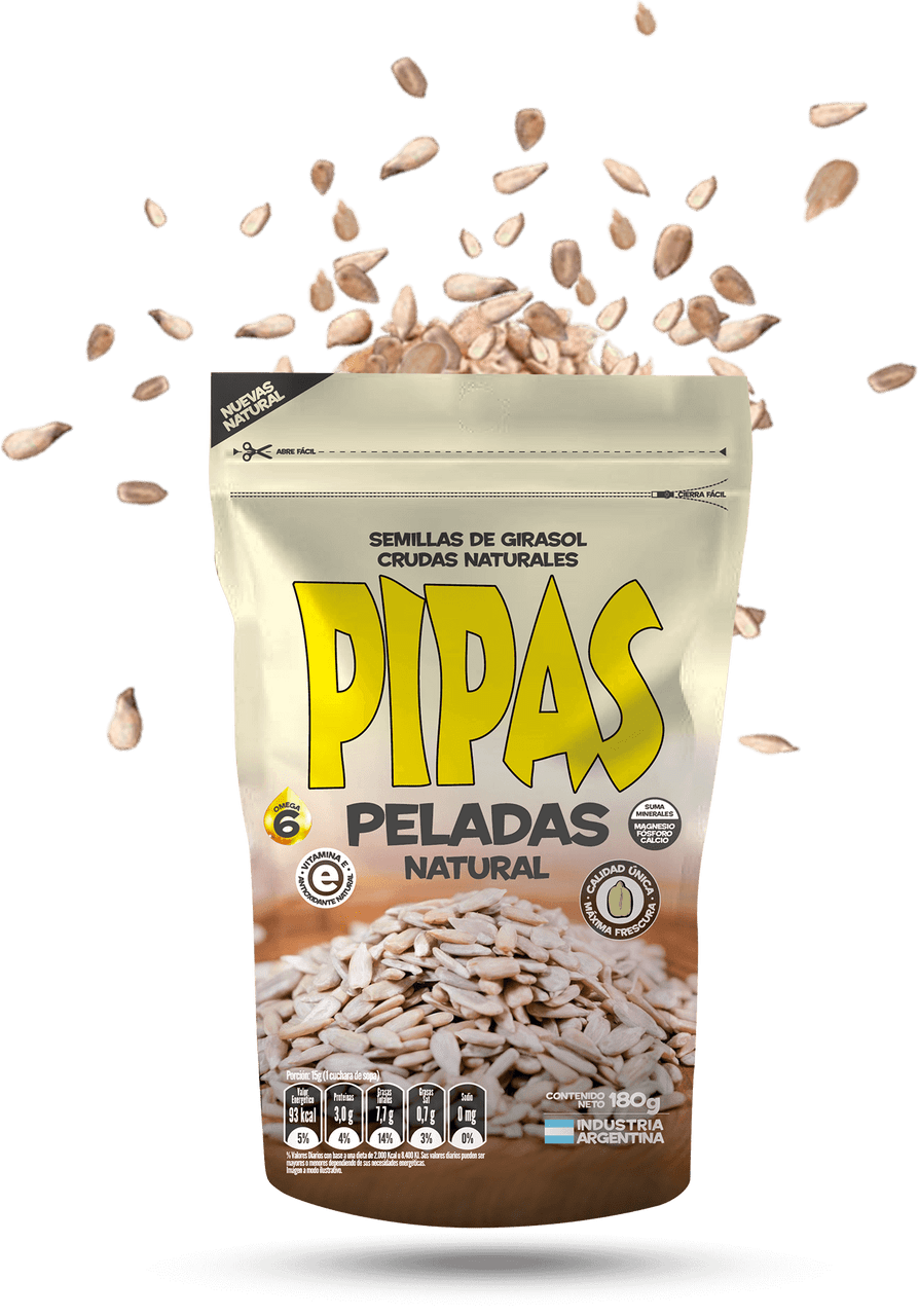 Pipas Peladas No Salt Added Toasted Sunflower Seeds Peeled No Shell, 180 g  / 6.34 oz
