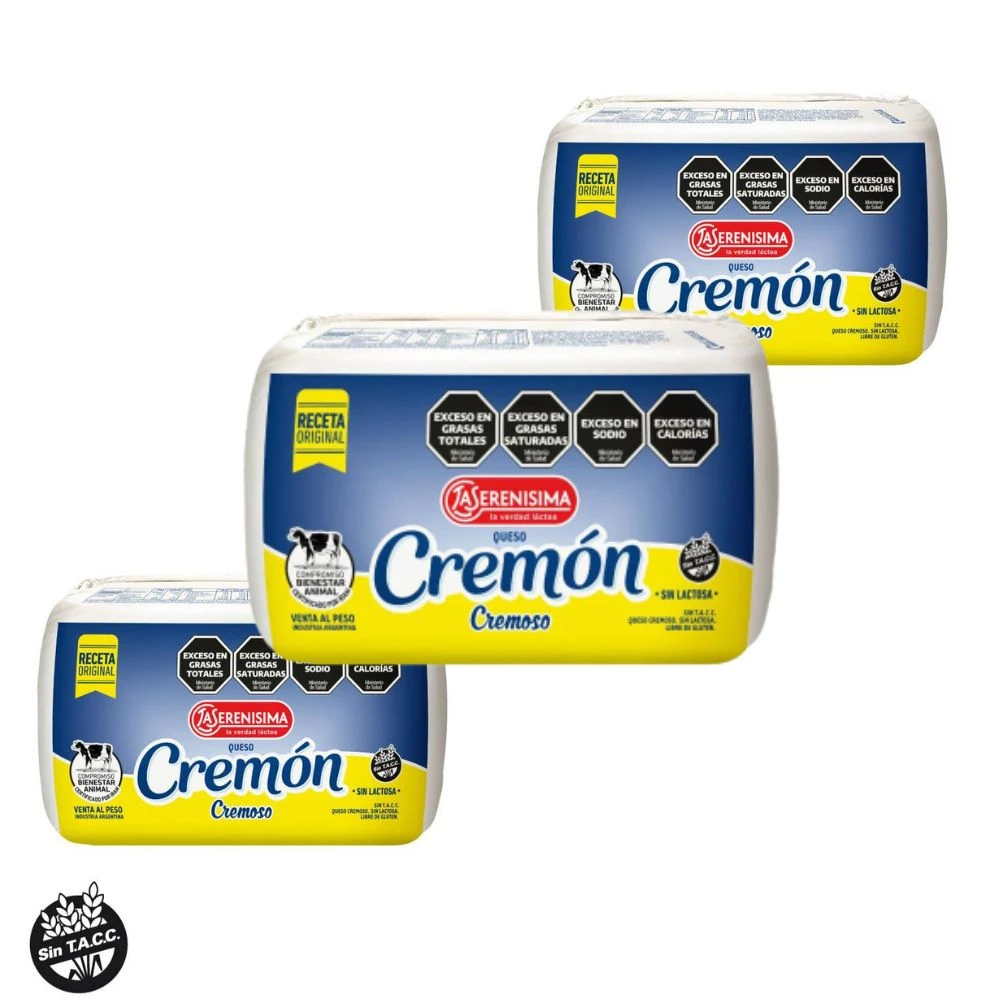 Cremon Solid La Serenísima Cremón Queso Cremoso Fresh & Soft Yellow Cheese Cremón ...
