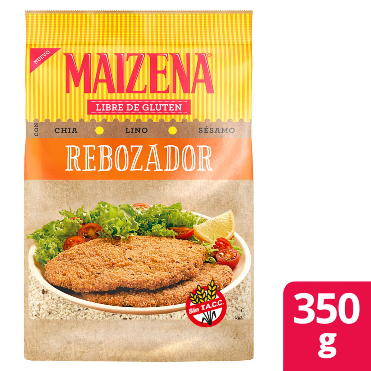 Maizena Rebozador Gluten Free Flour Batter Ideal for Milanesas & Breaded  Food with Chia, Linen & Sesame, 350 g / 0.77 lb