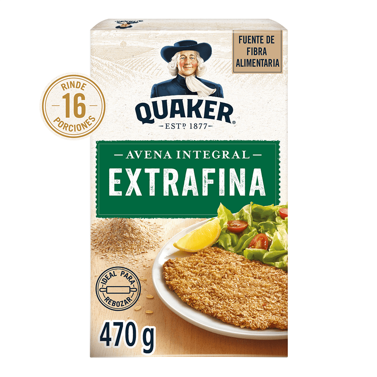 Quaker Oats - Lata de avena integral 100% natural, 18 onzas (paquete de 12)