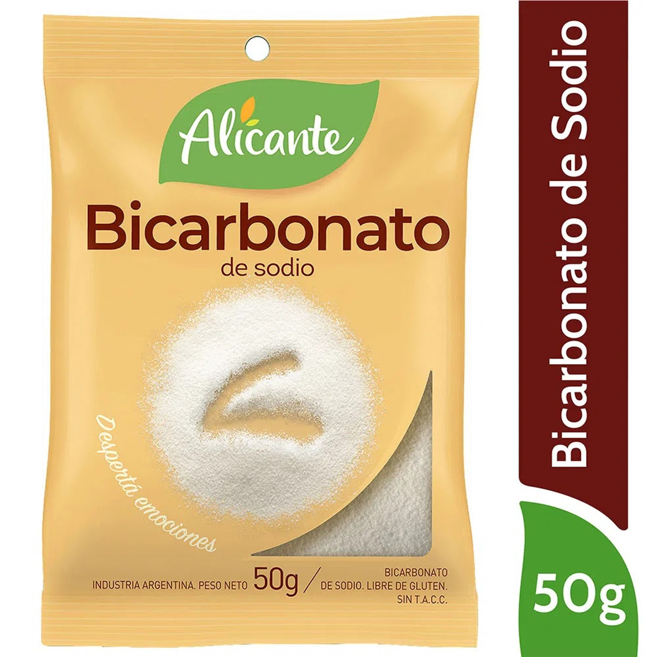 Alicante Bicarbonato de Sodio Baking Soda, 50 g / 1.76 oz pouch