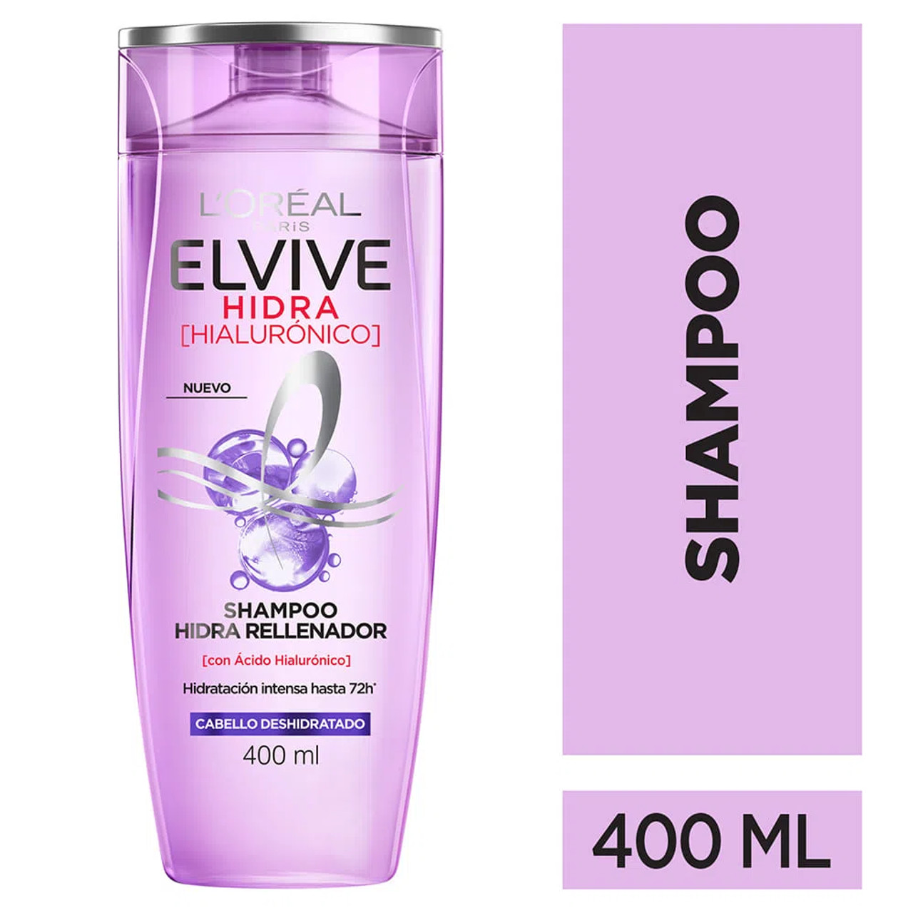 Elvive L'Oréal Shampoo Hidra Hialurónico Shampoo with Hyaluronic Acid, 400  ml / 13.52 fl oz bottle