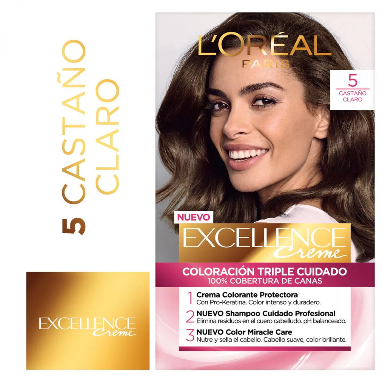 nåde Tag ud dansk L'Oréal Paris Kit de Coloración Castaño Claro Coloring Kit 5 Light Brown