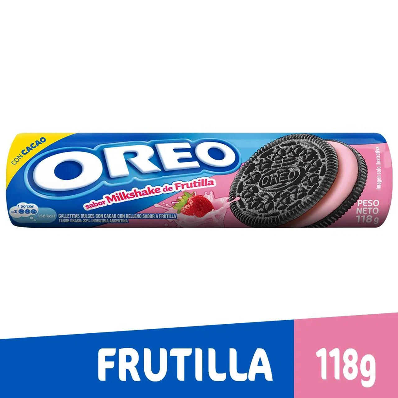 Oreo Sandwich Cookies Cream Strawberry Filling 118 g / 4.16 oz each (pack  of 3)
