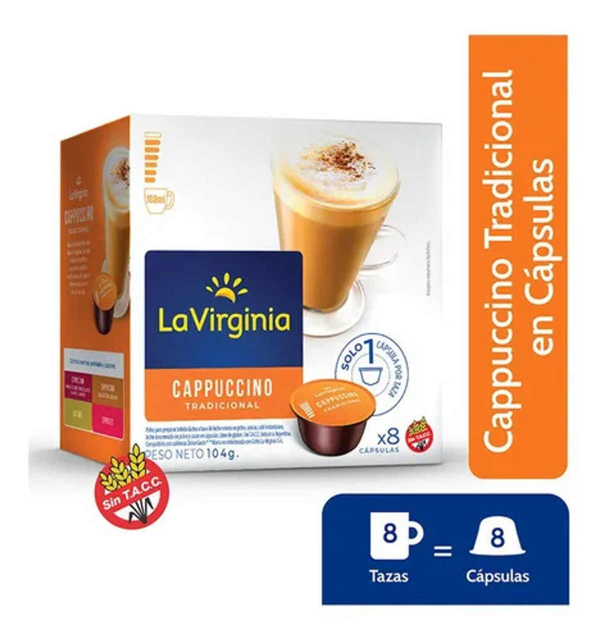 Nescafé Dolce Gusto Espresso Café con Leche en Cápsulas Coffee Capsules  With Milk, 10 g / 0.35 oz each (box of 16)