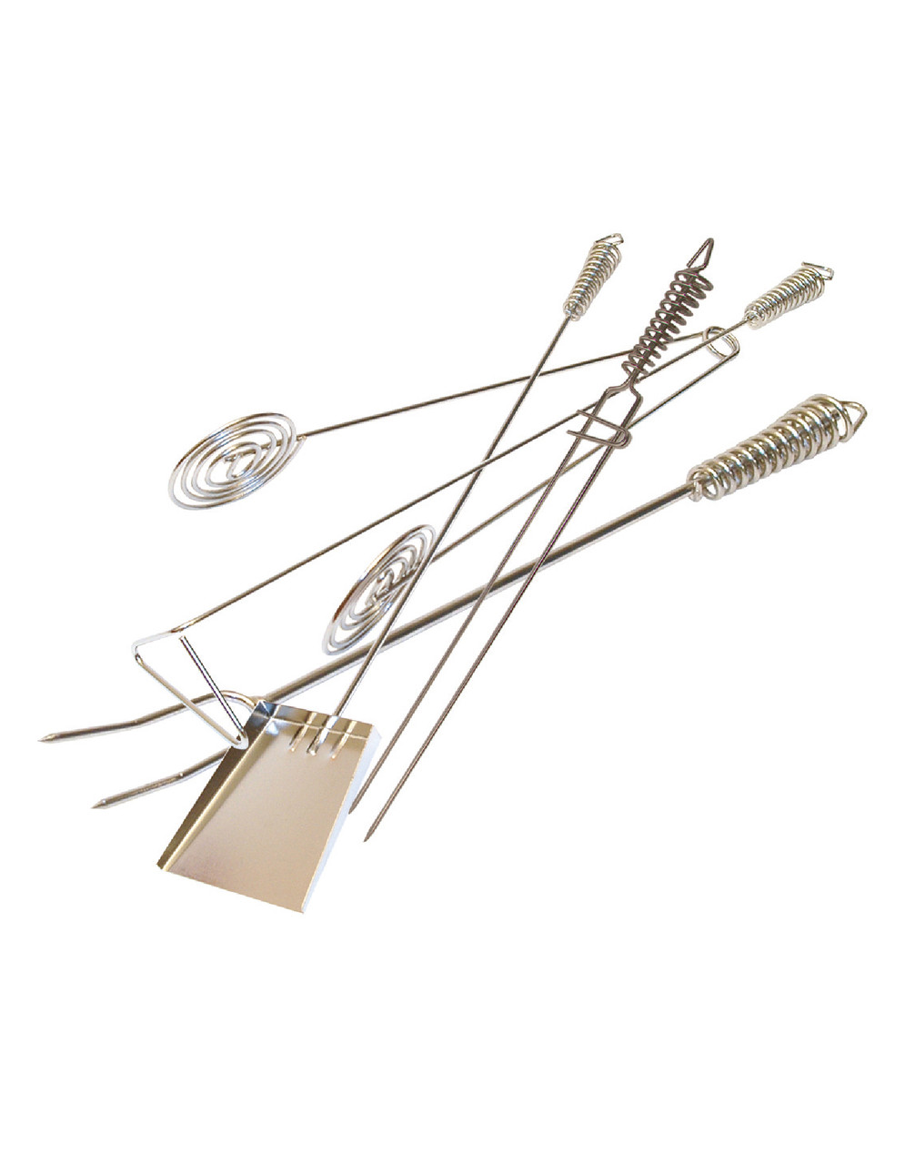 Set Parrillero Para Asador 5-Piece BBQ Utensils & Tools Nickel