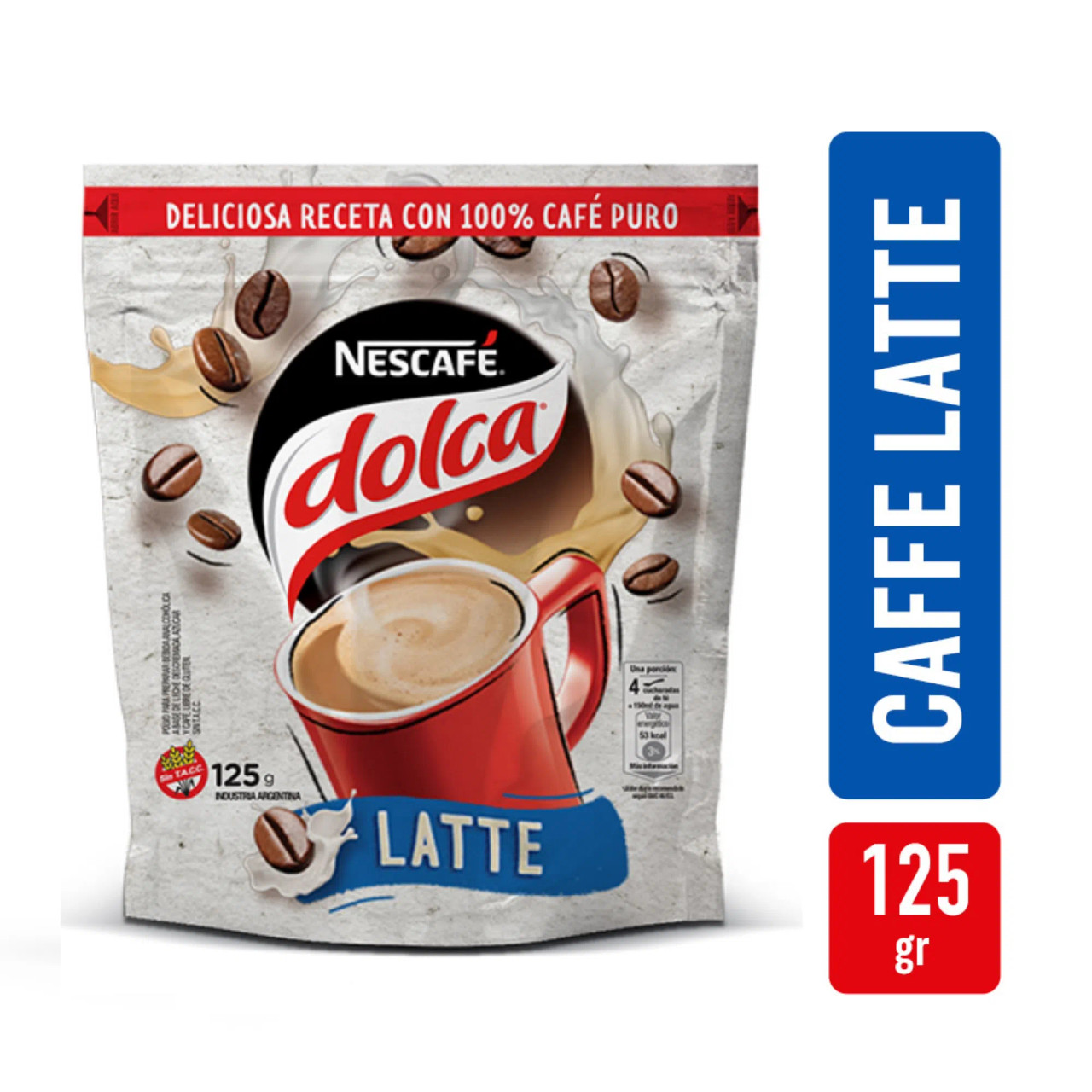 Nescafé Dolca Traditional Cappuccino Coffee Powder, 125 g / 4.40 oz pouch