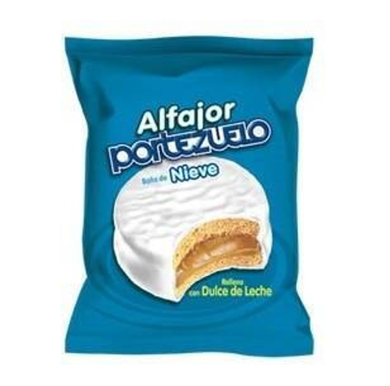 Portezuelo Alfajor Clásico Nieve Sugar Coated Filled with Dulce de Leche, 40 g / 1.41 oz (pack of - Pampa Direct