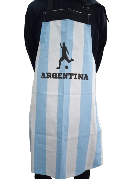 Delantal Asado BBQ Apron Argentina Flag Stamp Blue & White Kitchen ...