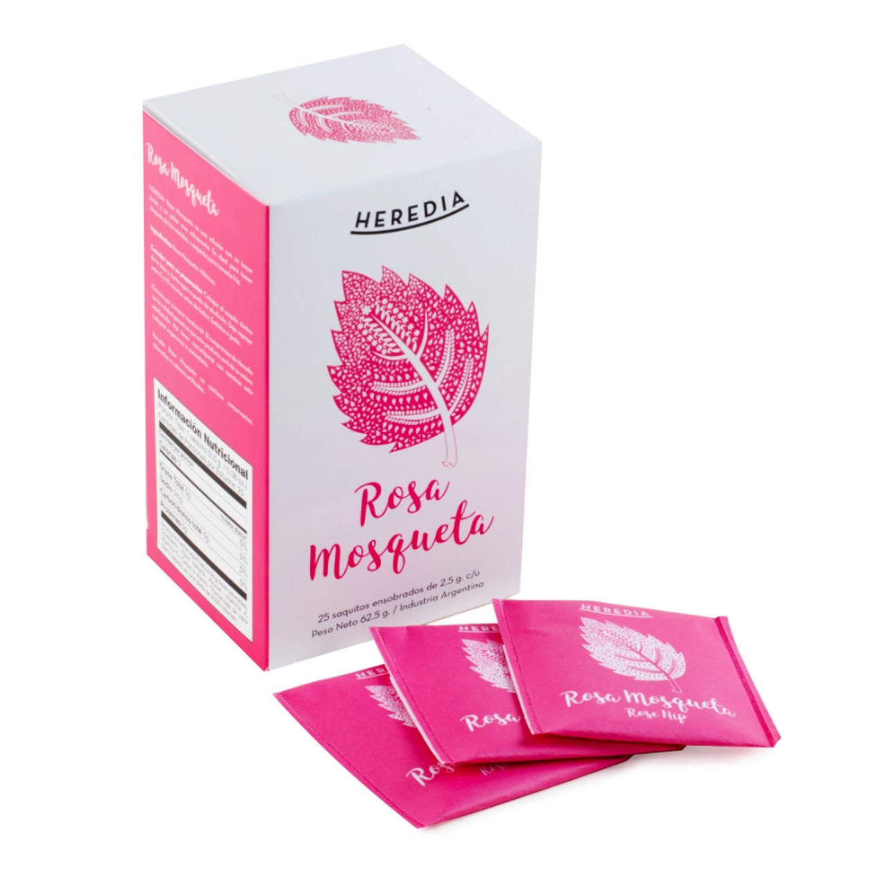 Heredia Té Rosa Mosqueta - Natural Herbs & No Preservatives (25 bags)