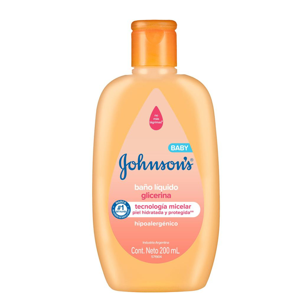 Johnson's Baño Líquido de Glicerina Liquid Bath Glycerin Hypoallergenic  Hydrated and Protected Skin, 200 g / 7.05