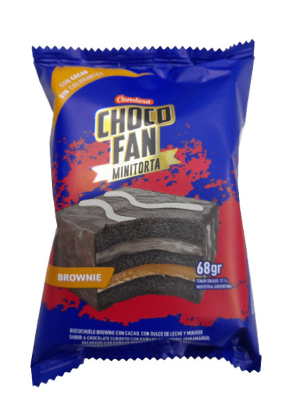 Choco Fan by Condesa Mini Cake Brownie Semi-Bitter Chocolate Baking Bath  Relleno de Dulce de