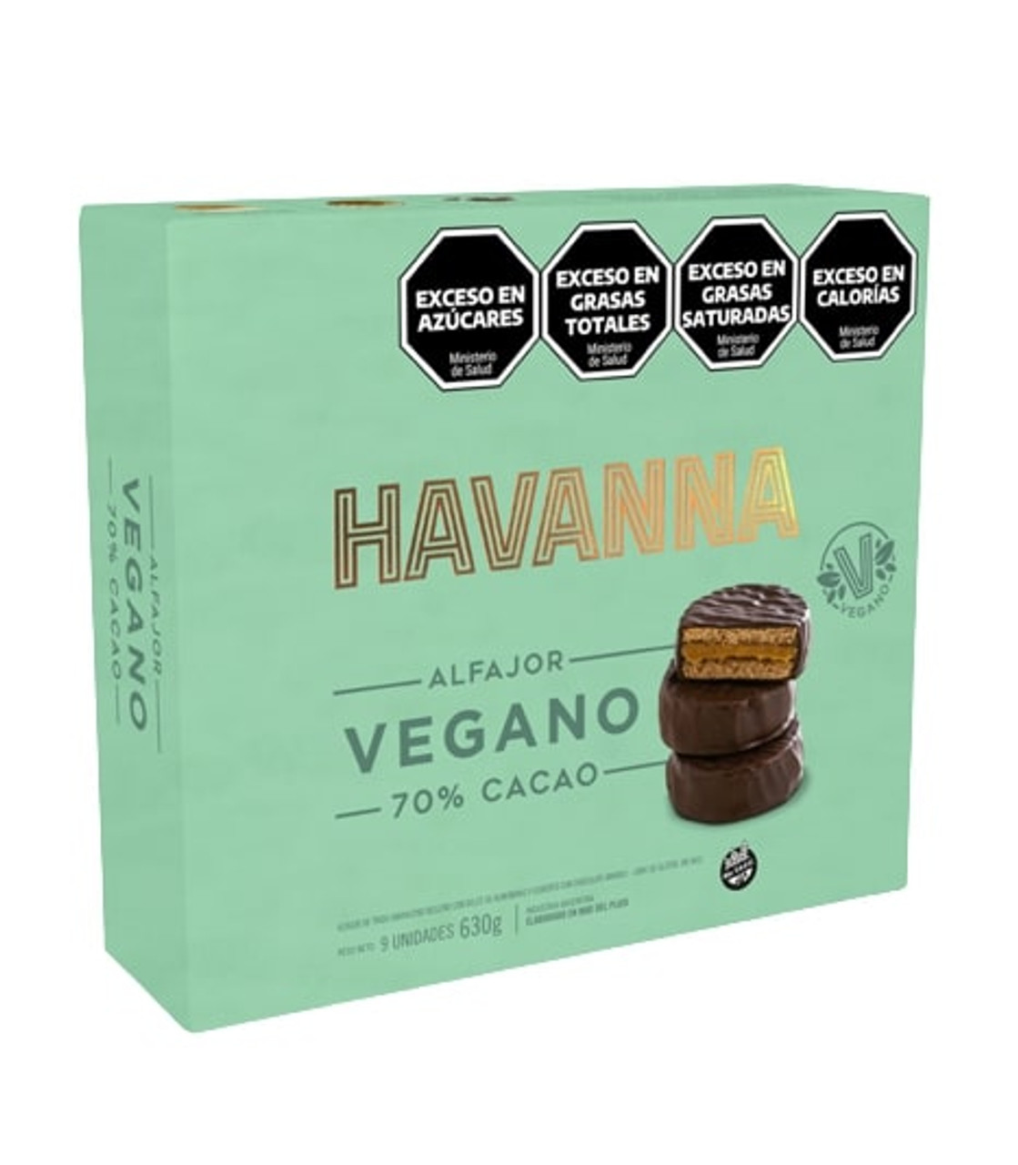 Havanna Vegan Alfajor 70% Chocolate Gluten-Free Cocoa with Almond Dulce de  Leche, 70 g /