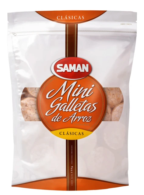 Integral Rice Crackers Saman Classic Mini Whole Grain Rice Crackers Mini Galletas de Arroz ...