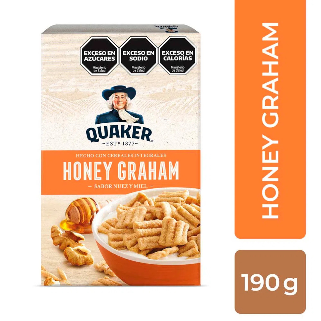 Quaker Made with Whole Grain Honey Graham Nut & Honey Flavor, 190 g / 6.70  oz