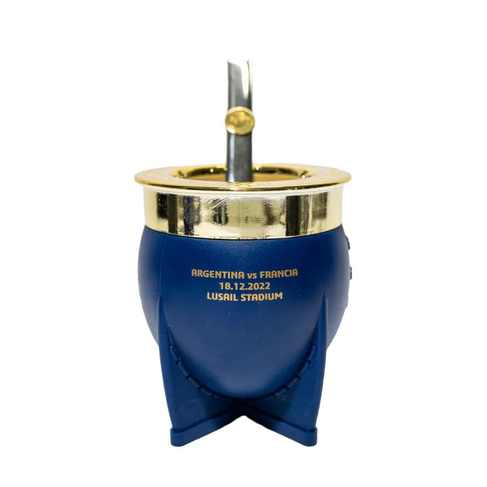 Mate Pampa XL Camionero AFA Plastic Gourd - Includes Bombilla
