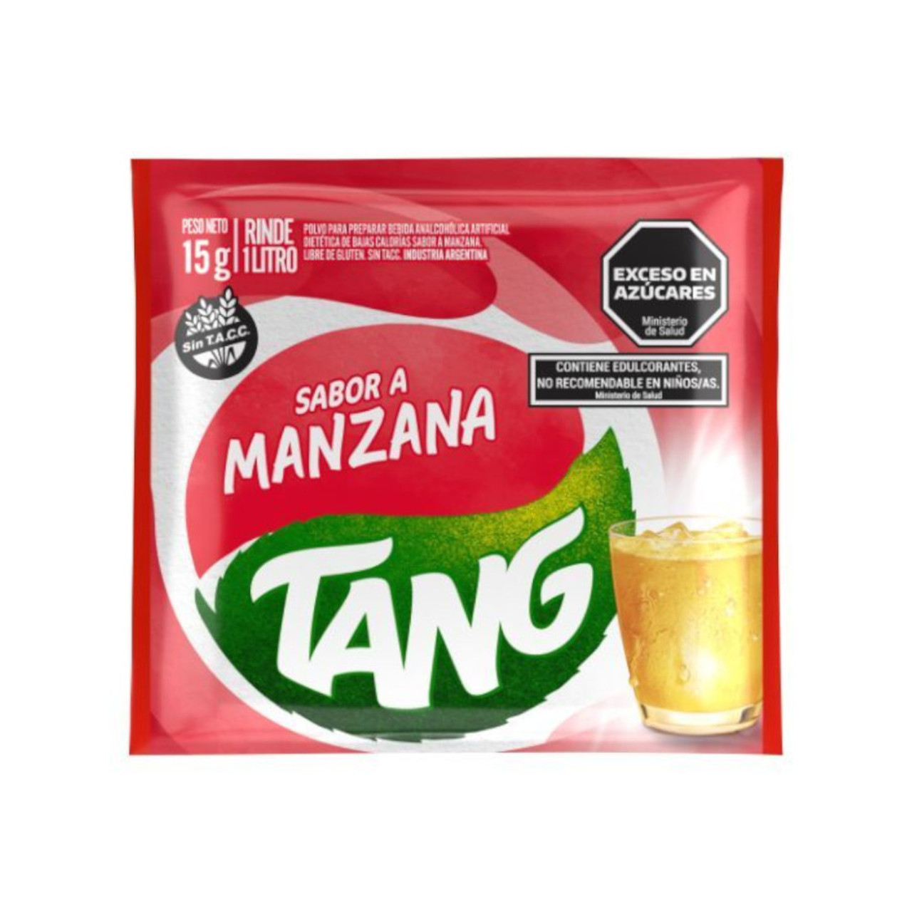 Jugo Tang Manzana Powdered Juice Apple Flavor, 15 g / 0.52 oz (box of 20)