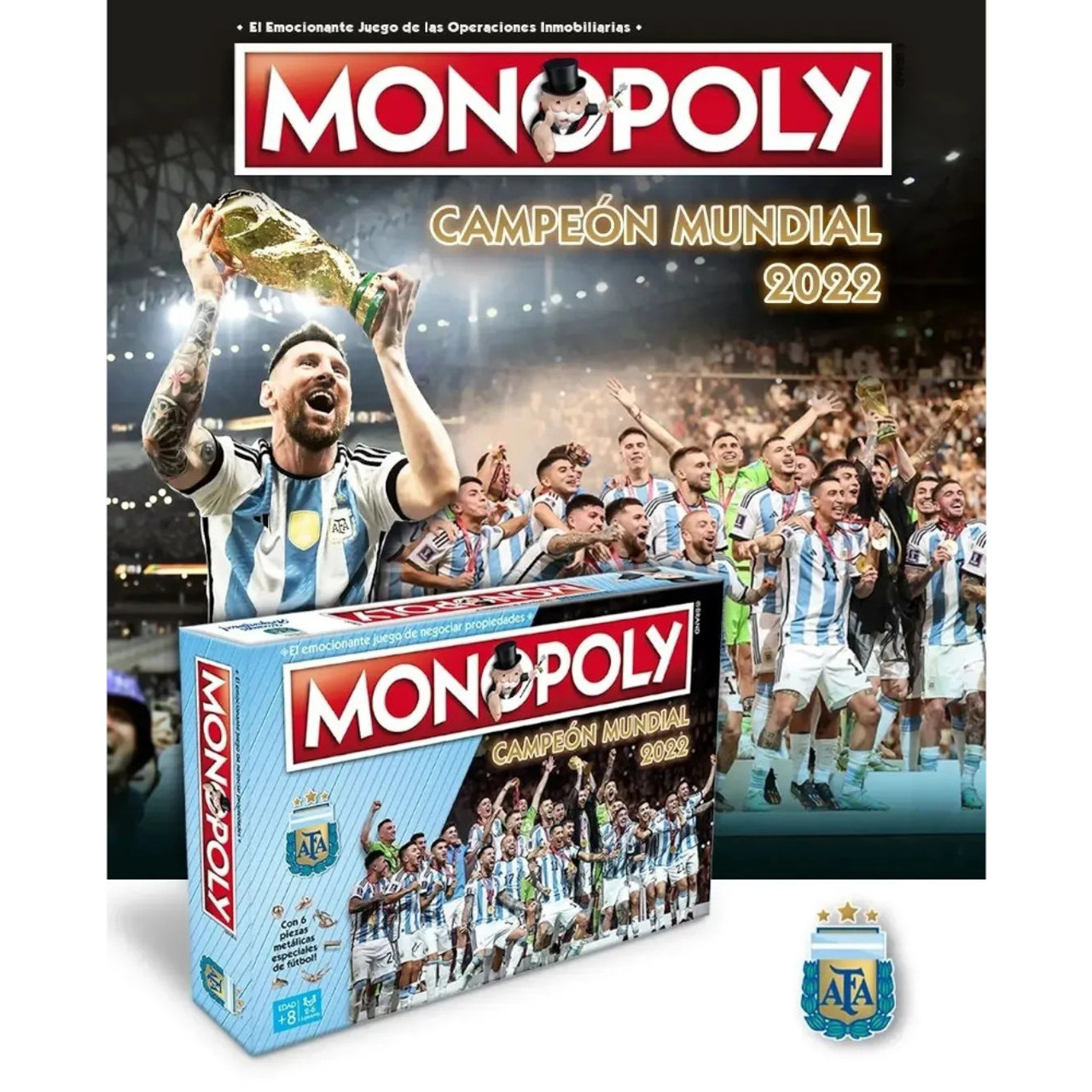 Monopoly Board Game A.F.A World Champions 2022 Edition by ToyCo