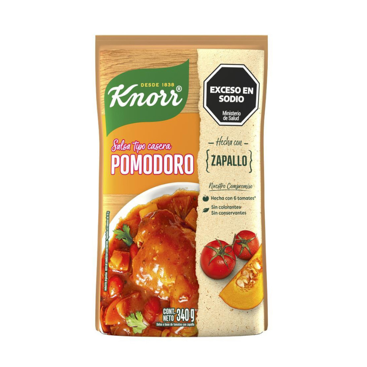 Knorr Salsa Tipo Casera Pomodoro Homestyle Pomodoro Sauce Made with  Pumpkin, 340 g / 12 oz