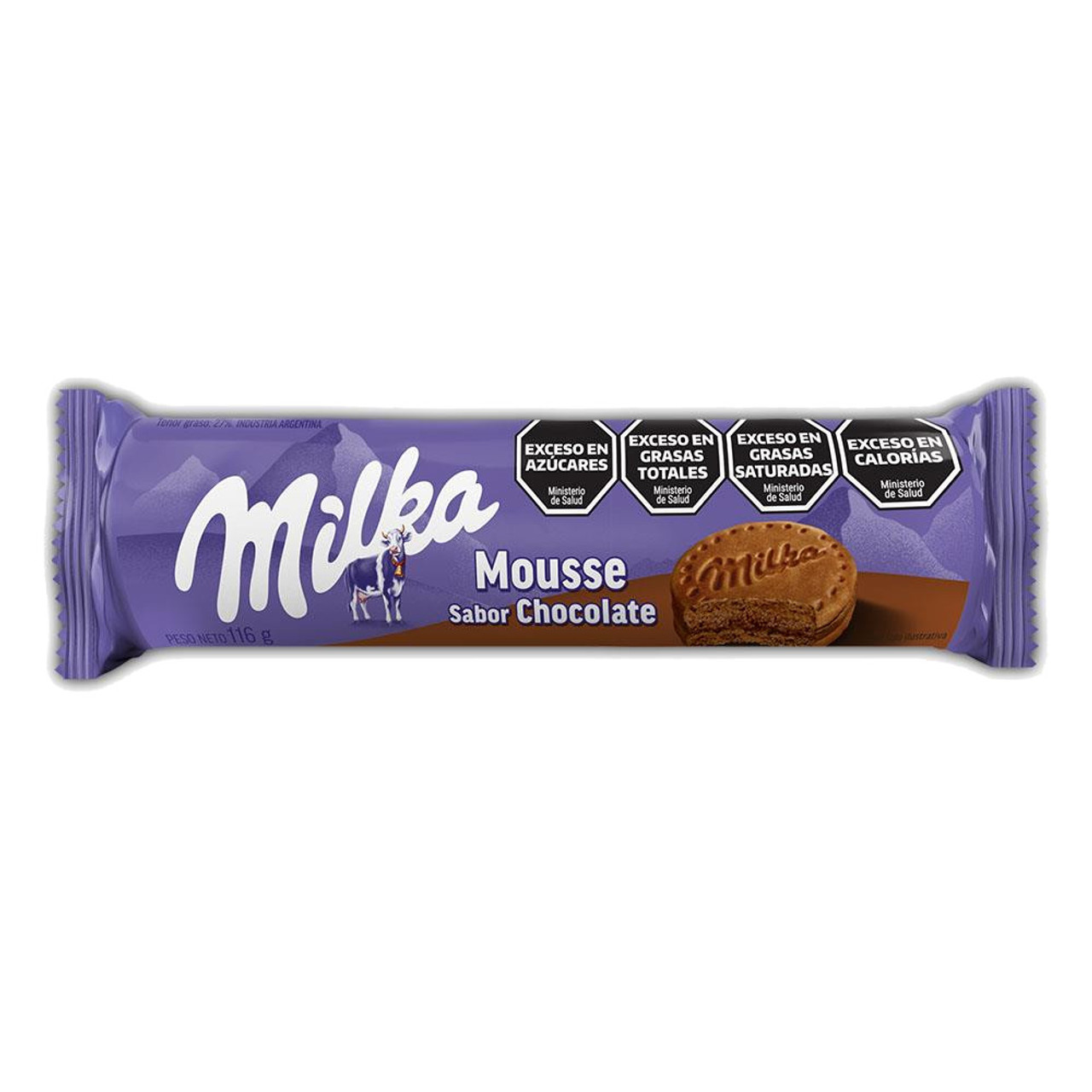 Milka Alfajor Triple White Chocolate with Chocolate Mousse, 55 g / 2 oz  (pack of 12)