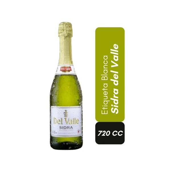 Del Valle Sidra Etiqueta Blanca Pasteurized Cider Gluten Free White