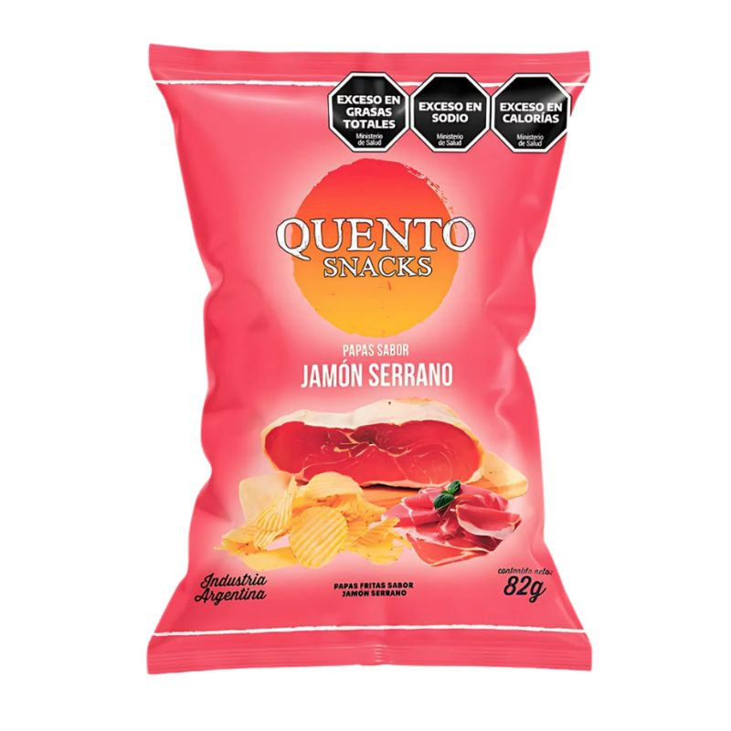 Quento Snacks Quento Serrano Ham Flavored Potato Chips, 82 g / 2.89 oz