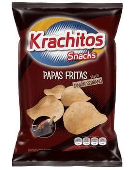 Krachitos Snacks Papas Fritas Potatoes Chips Serrano Ham Flavor, 55 g / 1.94 oz Krachitos Snacks Papas Fritas Potatoes Chips Serrano Ham Flavor, 55 g / 1.94 oz