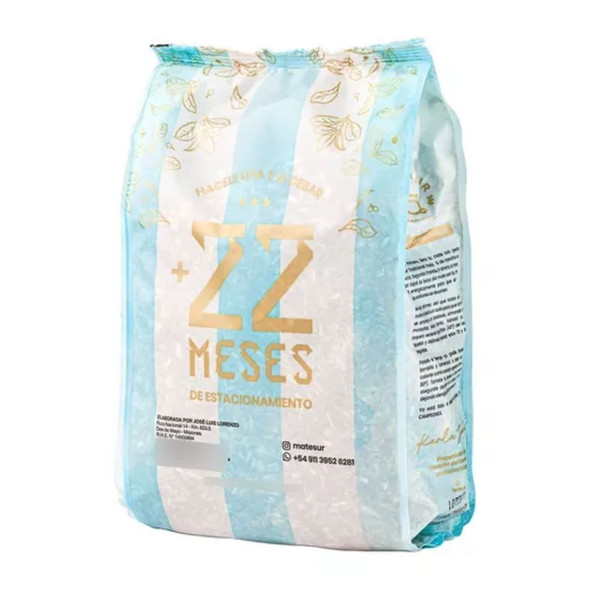 Matesur Premium Yerba Mate Argentina Edition Traditional Flavor Yerba Mate with Stems, 500 g / 1.1 lb bag