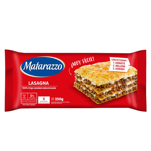 Matarazzo Lasagna Dry Pasta Lasagne Sheets Oven-Ready & Microwave-Ready, 250 g / 8.81 lb
