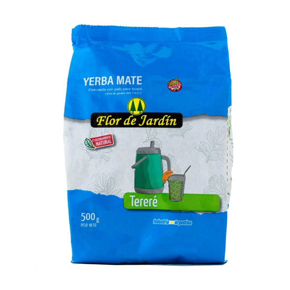 Flor de Jardín Gluten-Free Yerba Mate Blend with Stems for Tereré, 500 g / 17.63 oz