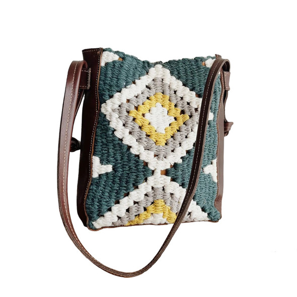 RUAH | Artisanal Leather and Loom Elegance - Handcrafted Eilat Wallet