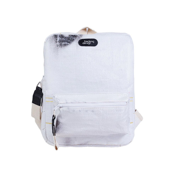 Fracking Design Mochila Chocon Backpack - Classic White Design for Trendy Urban Adventures | 29 cm x 36 cm x 4 cm