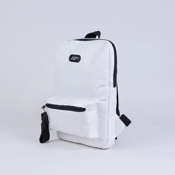 Fracking Design Chocon Backpack - Stylish White/Black Design for Urban Adventures | 29 cm x 36 cm x 4 cm