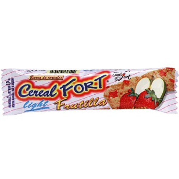 Cereal FORT Light Cereal Bar by Felfort with Strawberry & Apple, 24 x 21 g / 24 x 0.74 oz