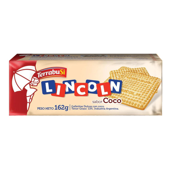 Lincoln Terrabusi Sweet Cookies Coconut Flavor, 162 g / 5.71 oz (pack of 3)