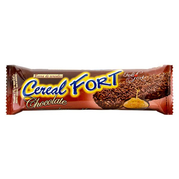 Cereal FORT Cereal Bar by Felfort with Chocolate, Almonds & Honey, 24 x 19 g / 24 x 0.67 oz