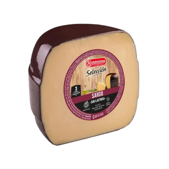 La Serenísima Sardo Cheese Half Wheel Queso en Horma 1/2 de Horma Queso Sardo, 2 kg / 4.41 lb approx