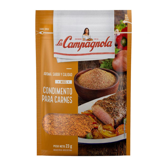 La Campagnola Condimento Para Carnes Mixed Spices Ideal for Seasoning Meat, 23 g / 0.81 oz zipper pouch (pack of 3)