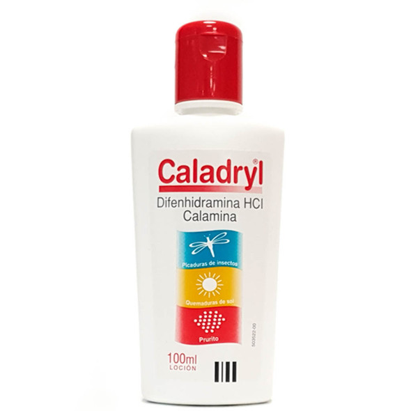 Caladryl Lotion for Insect Bites, Sun Burns &  Pruritus Loción Para Aliviar Picaduras, Sarpullidos, Quemaduras & Eruptivas- Safe For Children, 100 ml / 3.38 oz