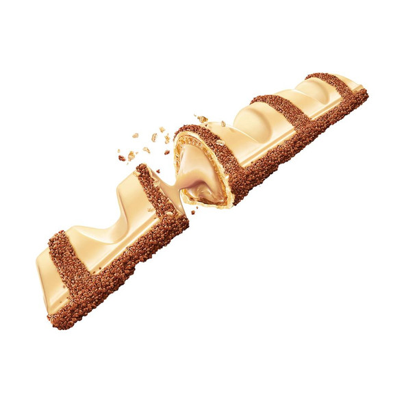 Kinder Bueno White Chocolate Bar Hazelnut Cream Filled Wafer Crema y Avellanas, 39 g / 1.37 oz ea (pack of 3 bars)