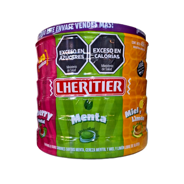 Lheritier Assorted Hard Candies, Mint, Cherry Menthol, Honey & Lemon Flavors, 450 g / 16 oz