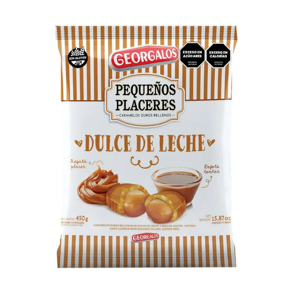 Pequeños Placeres Hard Caramel Filled with Dulce de Leche by Georgalos, 450 g / 15.87oz