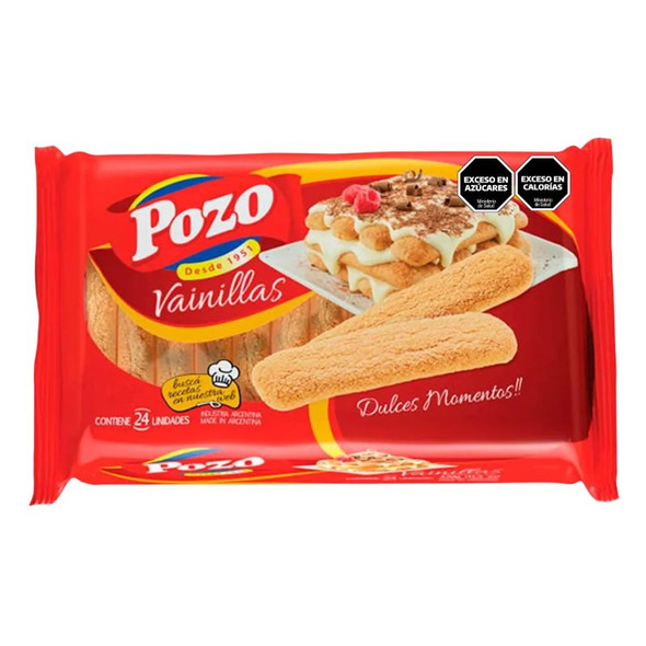 Pozo Vainillas Galletitas Soft Sprinkled Sugar Cookies Vanilla Flavor Classic Argentinian Vintage Cookies, 296 g / 10.44 oz (24 units)