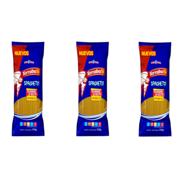 Terrabusi Fideos Spaghetti Pasta Noodles 5 Servings, 500 g / 1.1 lb (pack of 3)