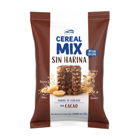 Cereal Mix Gluten-Free Cocoa Cereal Snacks with Oats Quinoa Peanut Sesame, 100 g / 3.5 oz (pack of 3)