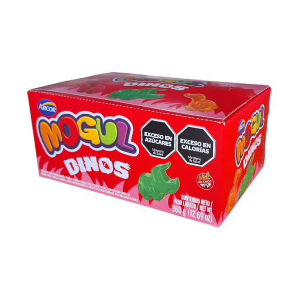 Mogul Dinos Fruit Gummies - Dinosaur Shaped Candy Jelly Gums, 30 g / 1.05 oz (box of 12)